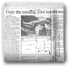 Only the missing pilot knows reason for fatal flight